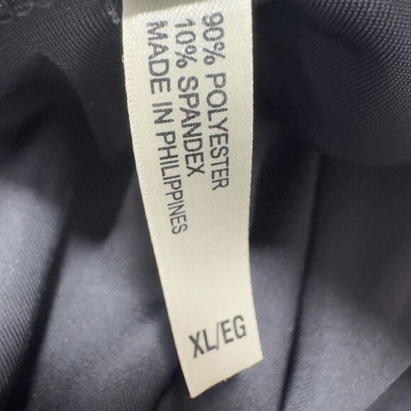 Vintage Black Velvet Midi Skirt XL Pull On Stretch Neutral Minimalist - Picture 7 of 11